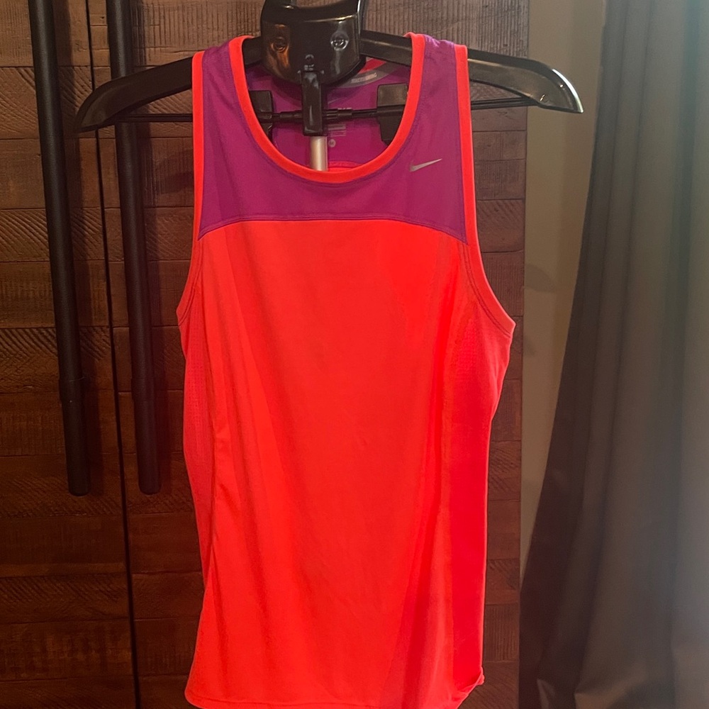 Nike Purple and Red Dri-FIT Tank Top